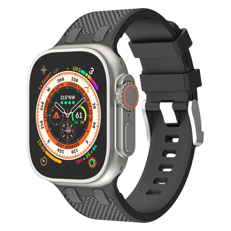 Modern Dual-Color Rubber Strap for Apple Watch