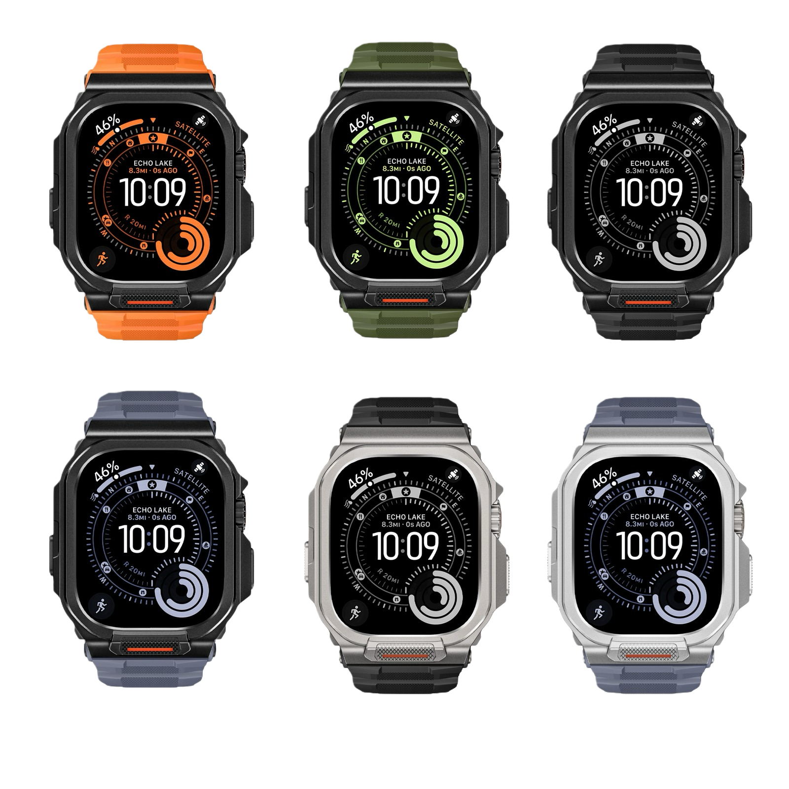 Rugged Military-Grade Sport Band with Protective Case for Apple Watch Ultra