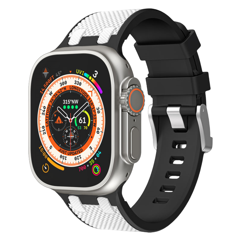 Modern Dual-Color Rubber Strap for Apple Watch