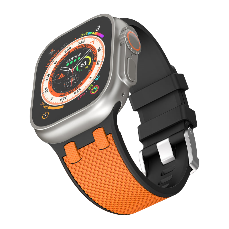 Modern Dual-Color Rubber Strap for Apple Watch