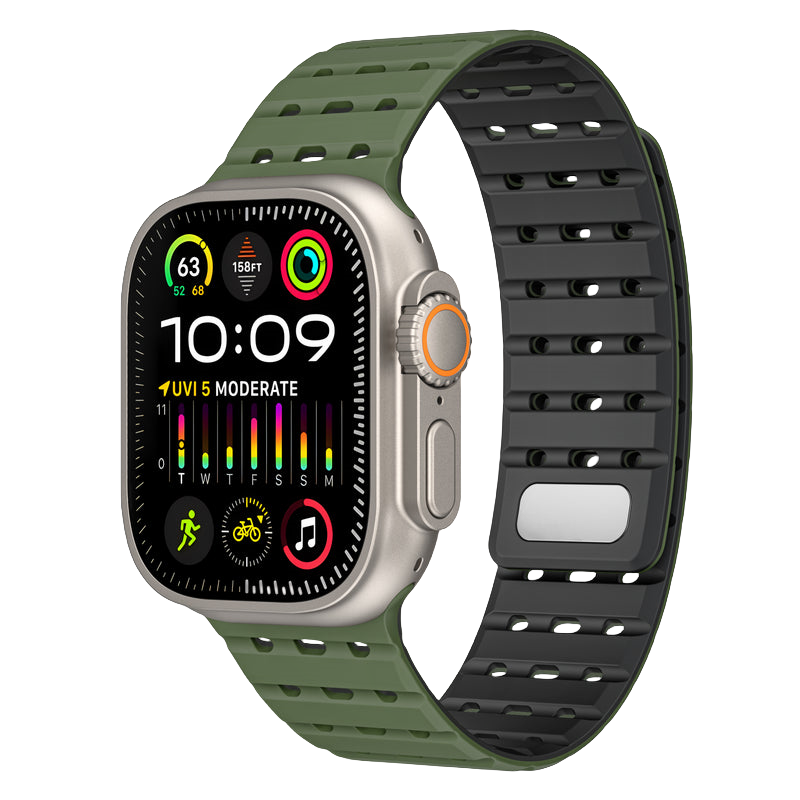 Tri-Hole Soft Rubber TPU Band for Apple Watch