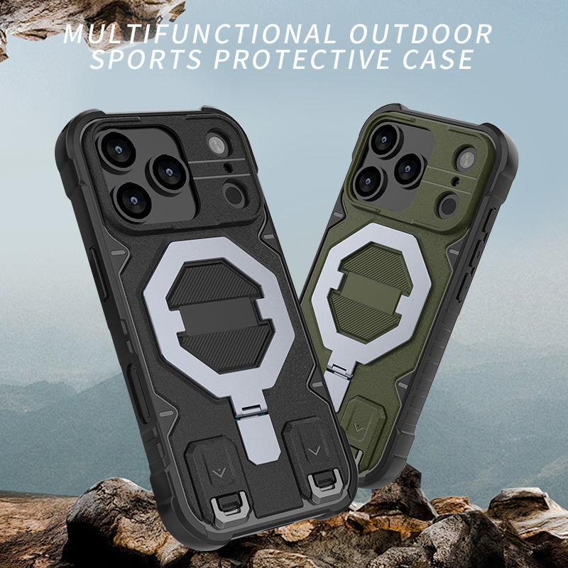 Rugged MagSafe Case with 360° Invisible Kickstand