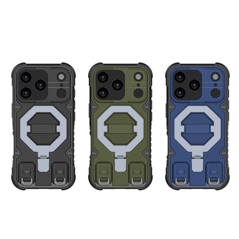 Rugged MagSafe Case with 360° Invisible Kickstand
