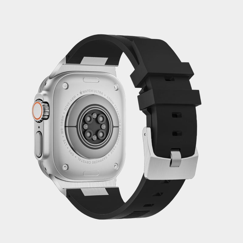 Apple Watch Soft Rubber Band – Elegant Horizontal Pressed Texture
