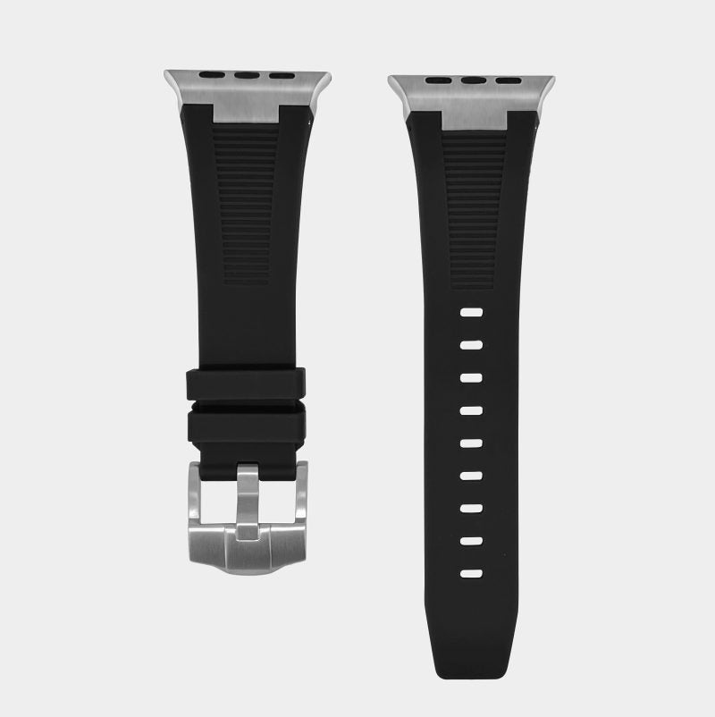 Apple Watch Soft Rubber Band – Elegant Horizontal Pressed Texture