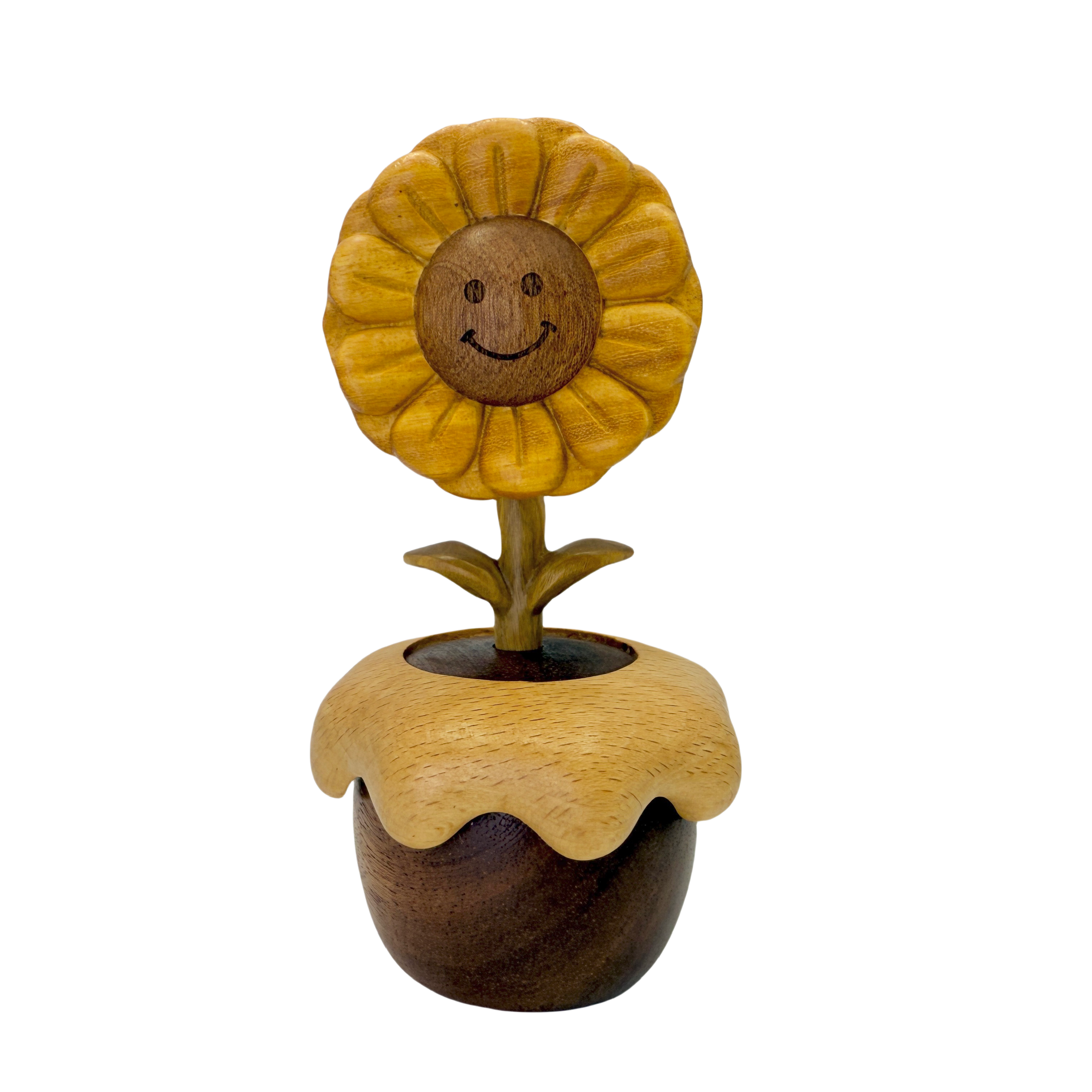 Smiling Sunflower Rotating Music Box