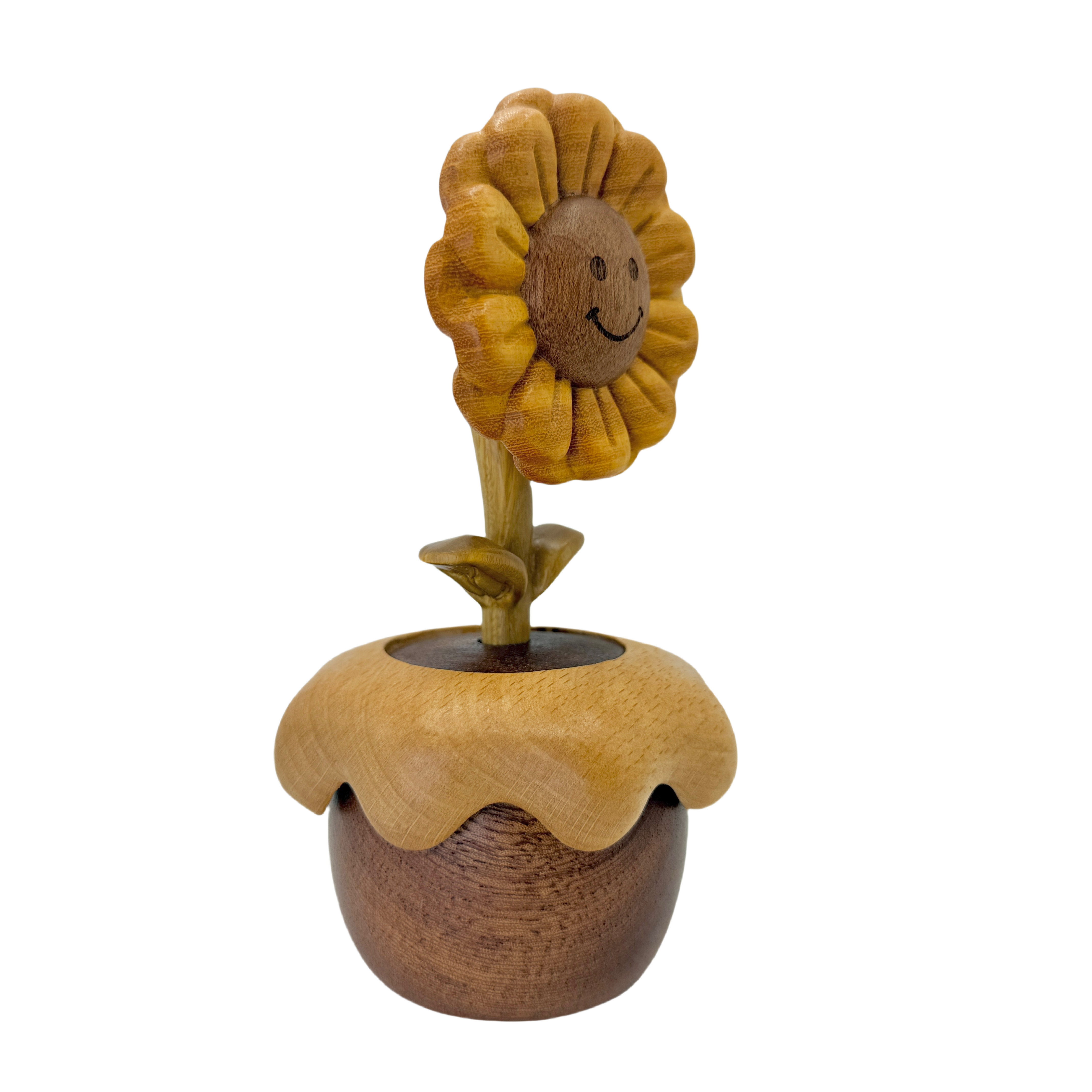 Smiling Sunflower Rotating Music Box