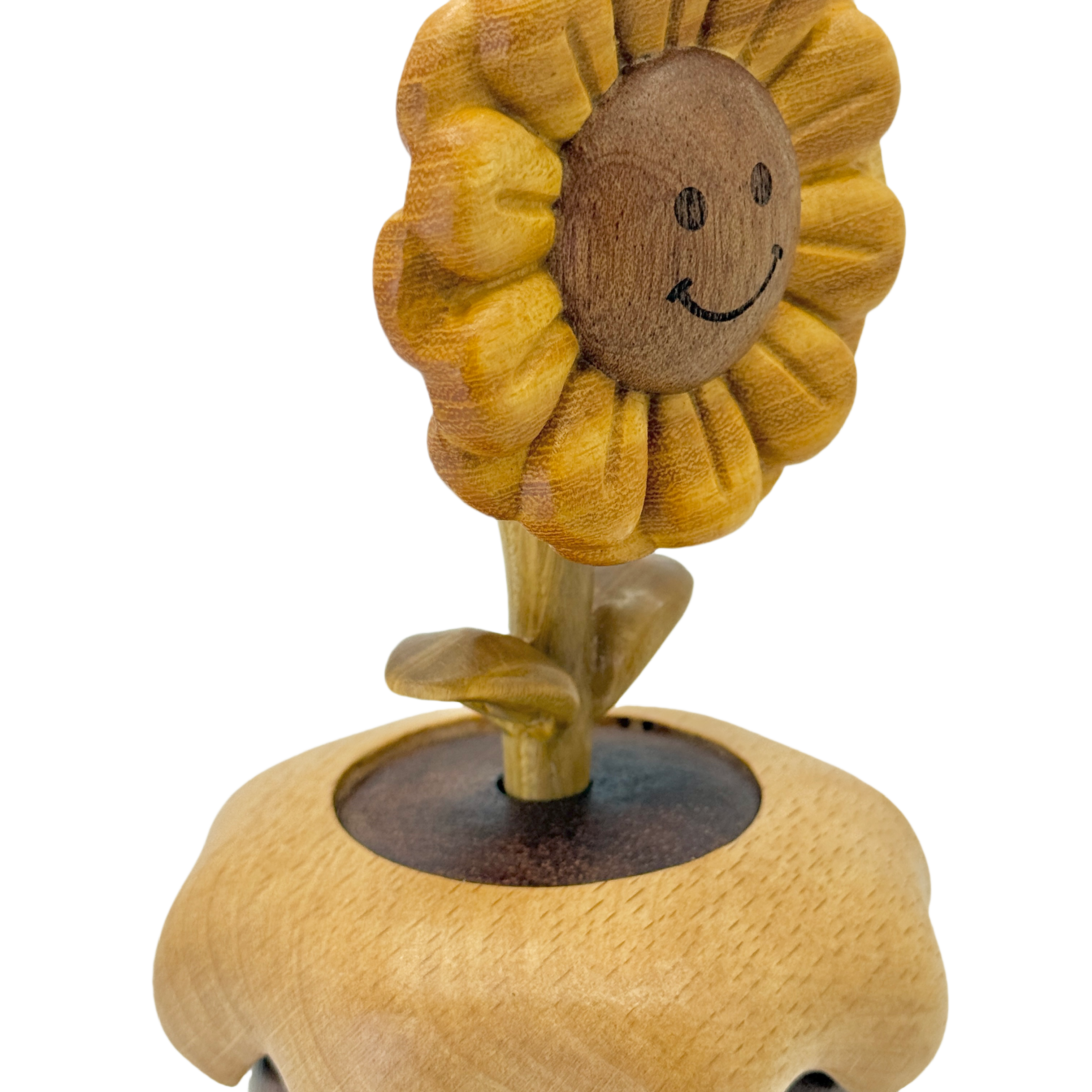 Smiling Sunflower Rotating Music Box