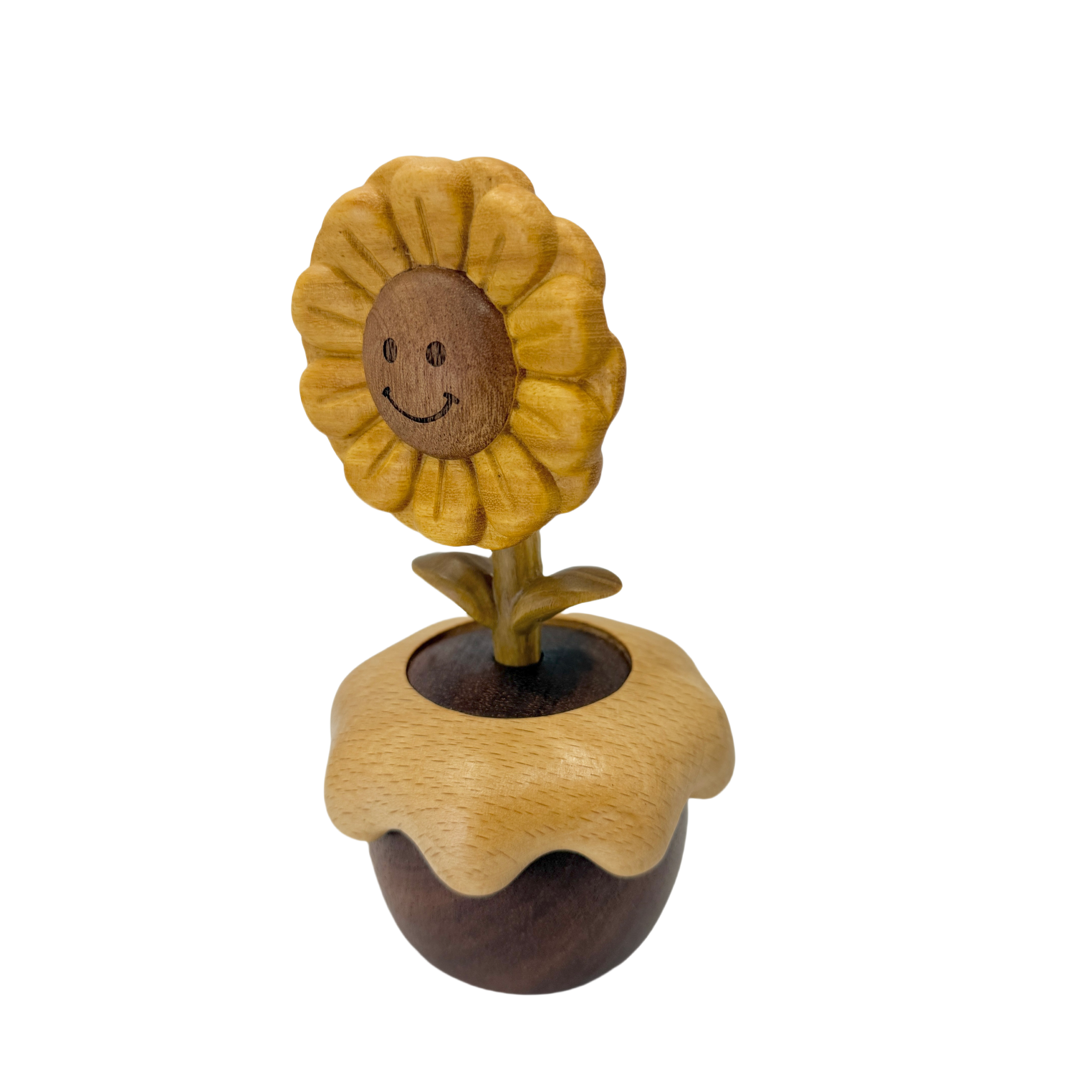 Smiling Sunflower Rotating Music Box