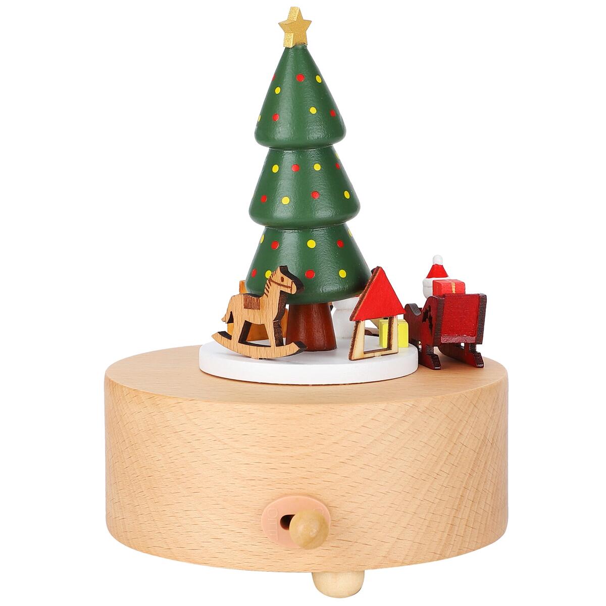 Christmas Tree & Reindeer Sleigh Music Box (Melody: We Wish You a Merry Christmas)