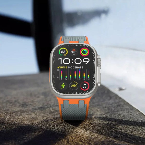 Modern Dual-Color Rubber Strap for Apple Watch