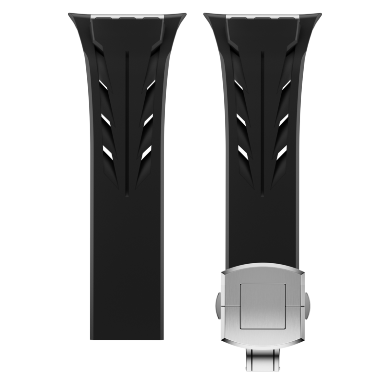 Aerodynamic Design with Dual-Button Clasp Band for Apple Watch