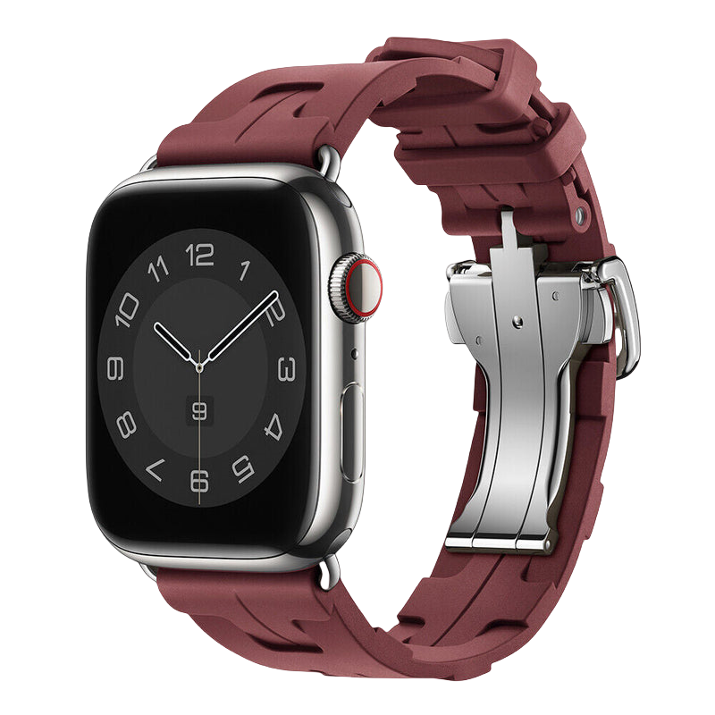 Advanced Rubber Band for Apple Watch – High End Steel Clasp & Mechanical Design