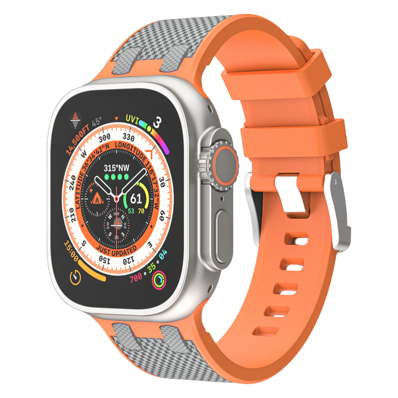 Modern Dual-Color Rubber Strap for Apple Watch