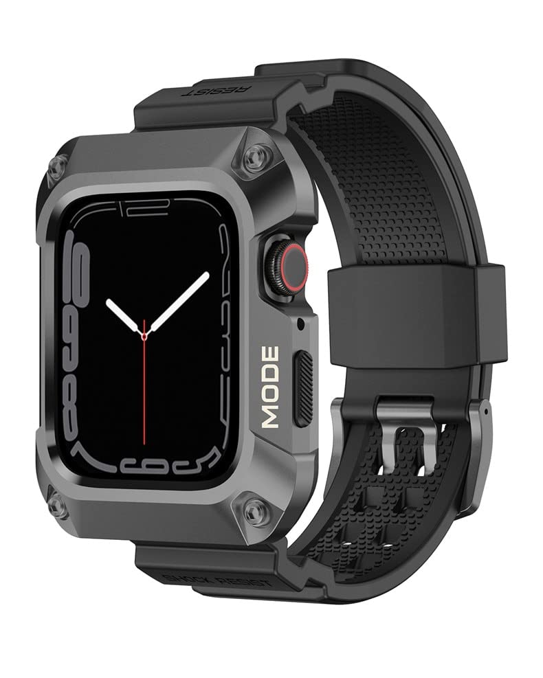 Tactical Stealth Military-Grade Rugged Case with Band for Apple Watch