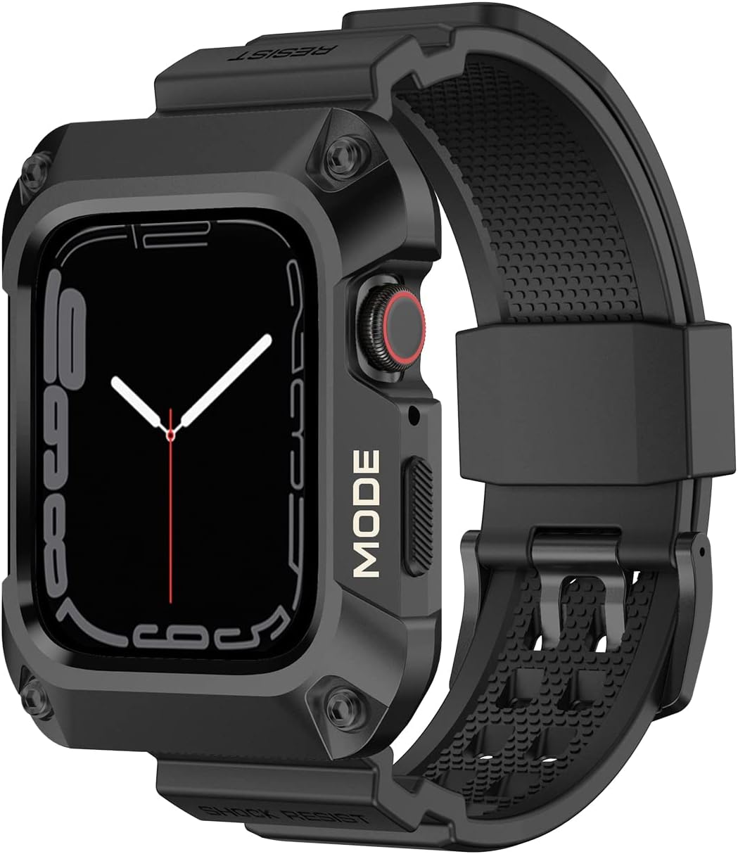 Tactical Stealth Military-Grade Rugged Case with Band for Apple Watch