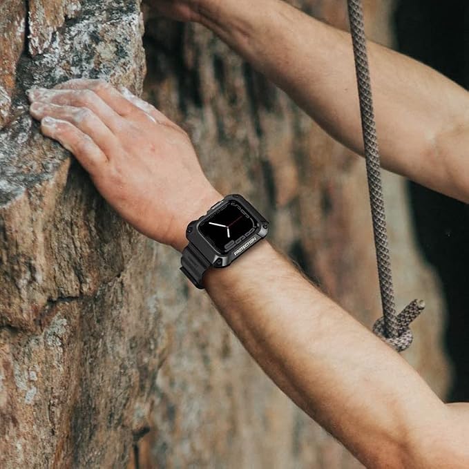 Tactical Stealth Military-Grade Rugged Case with Band for Apple Watch