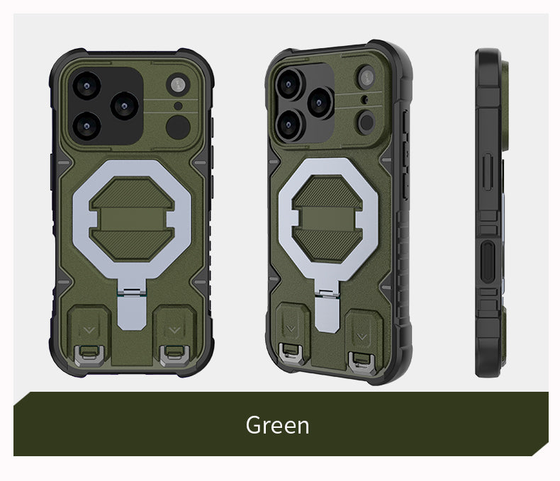 Rugged MagSafe Case with 360° Invisible Kickstand