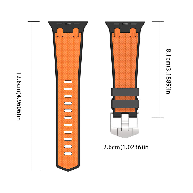 Modern Dual-Color Rubber Strap for Apple Watch