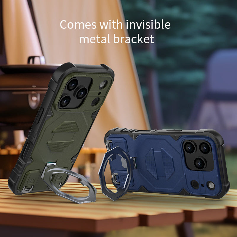 Rugged MagSafe Case with 360° Invisible Kickstand