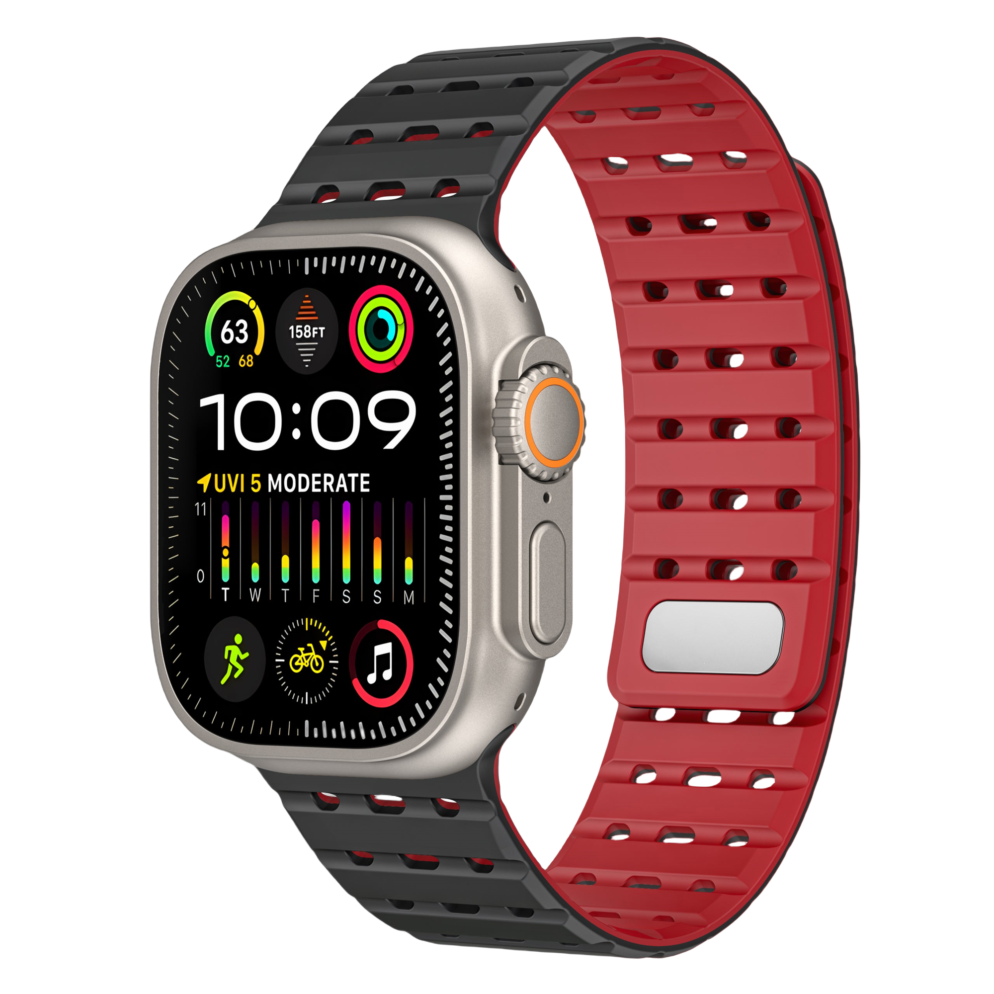 Tri-Hole Soft Rubber TPU Band for Apple Watch
