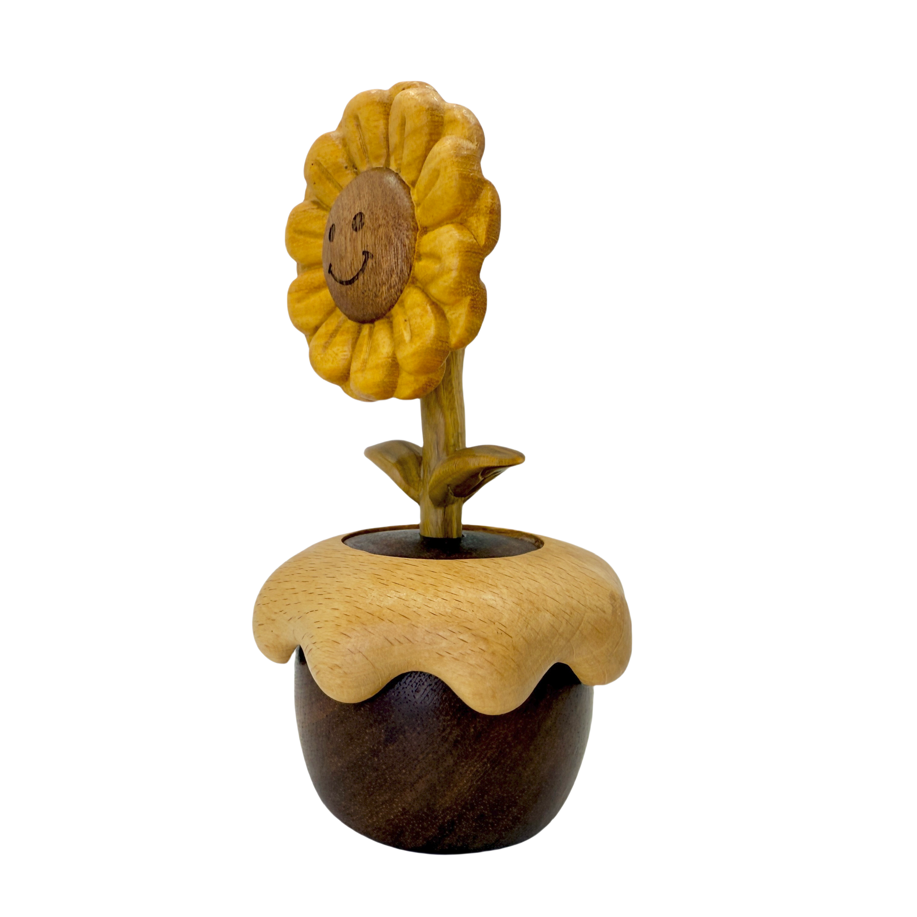 Smiling Sunflower Rotating Music Box