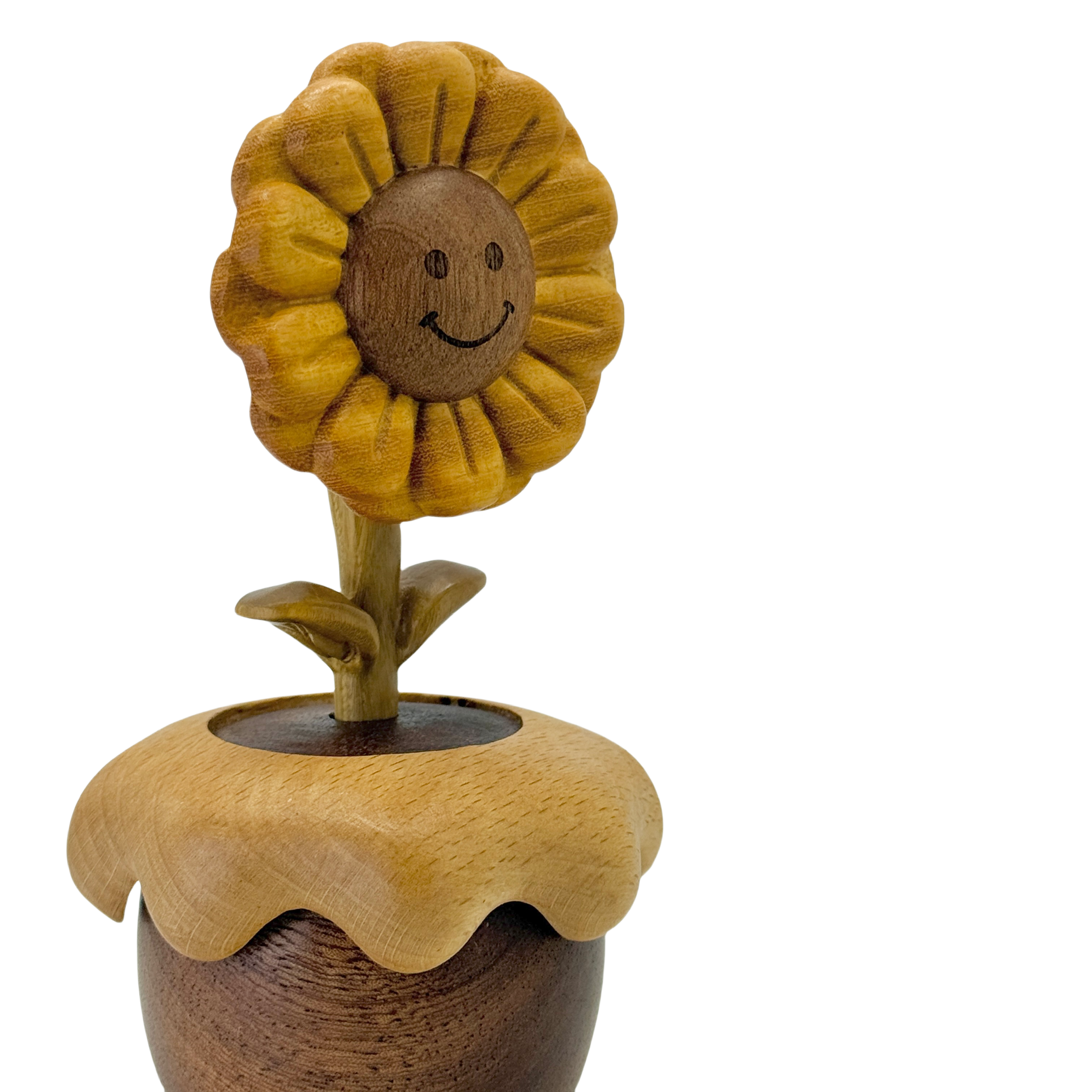 Smiling Sunflower Rotating Music Box