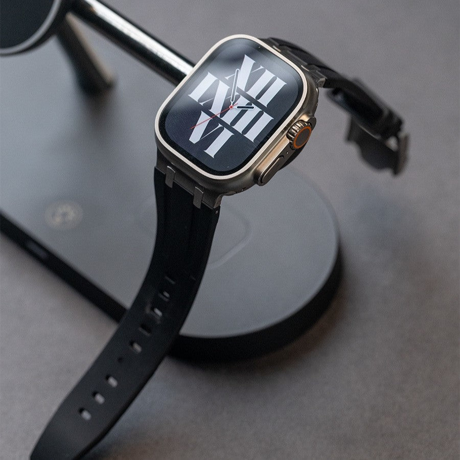 Rugged Silicone Strap with Titanium Adapters for Apple Watch - Pulse Series