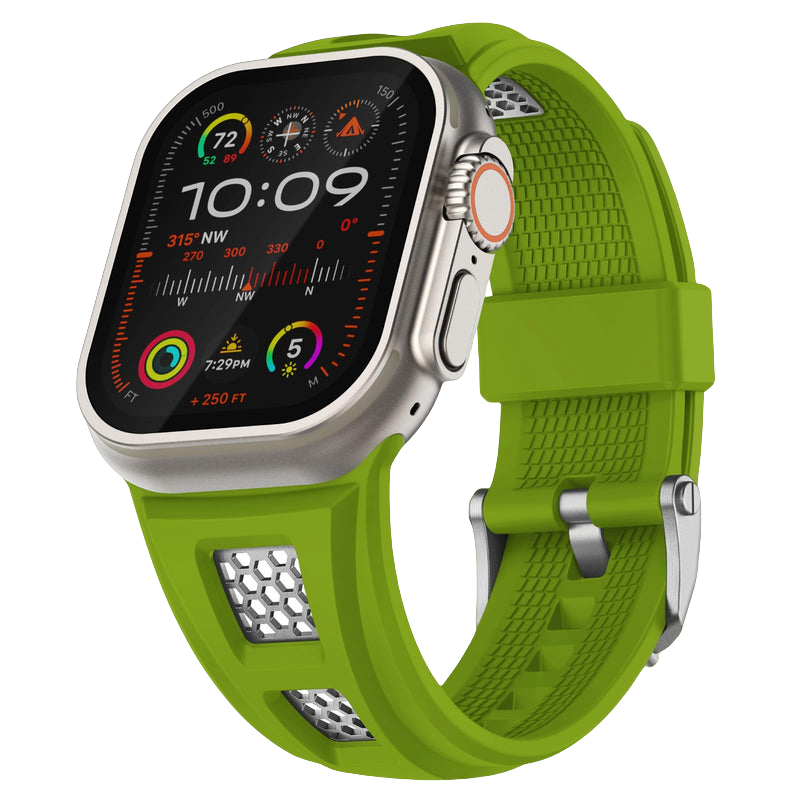 HexaGrid Soft Rubber Band for Apple Watch – Rugged Mechanical Design