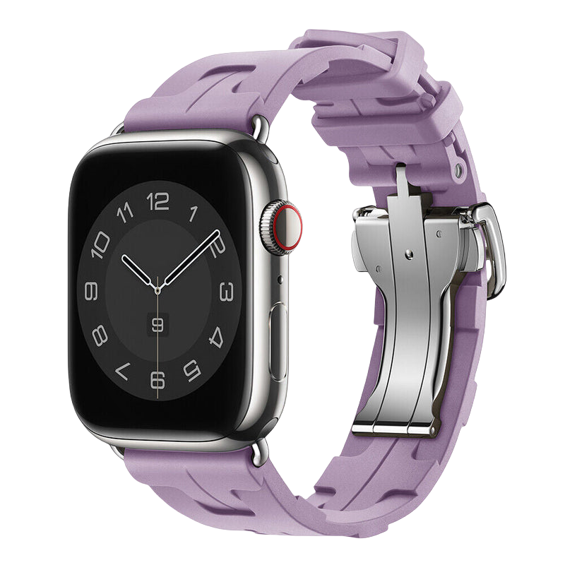 Advanced Rubber Band for Apple Watch – High End Steel Clasp & Mechanical Design