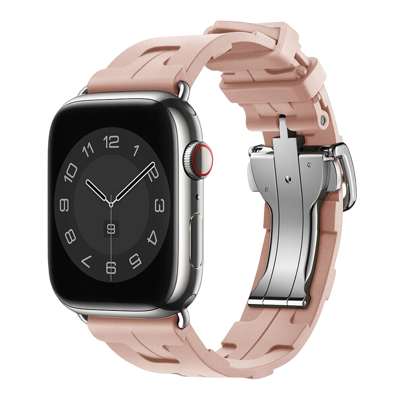Advanced Rubber Band for Apple Watch – High End Steel Clasp & Mechanical Design